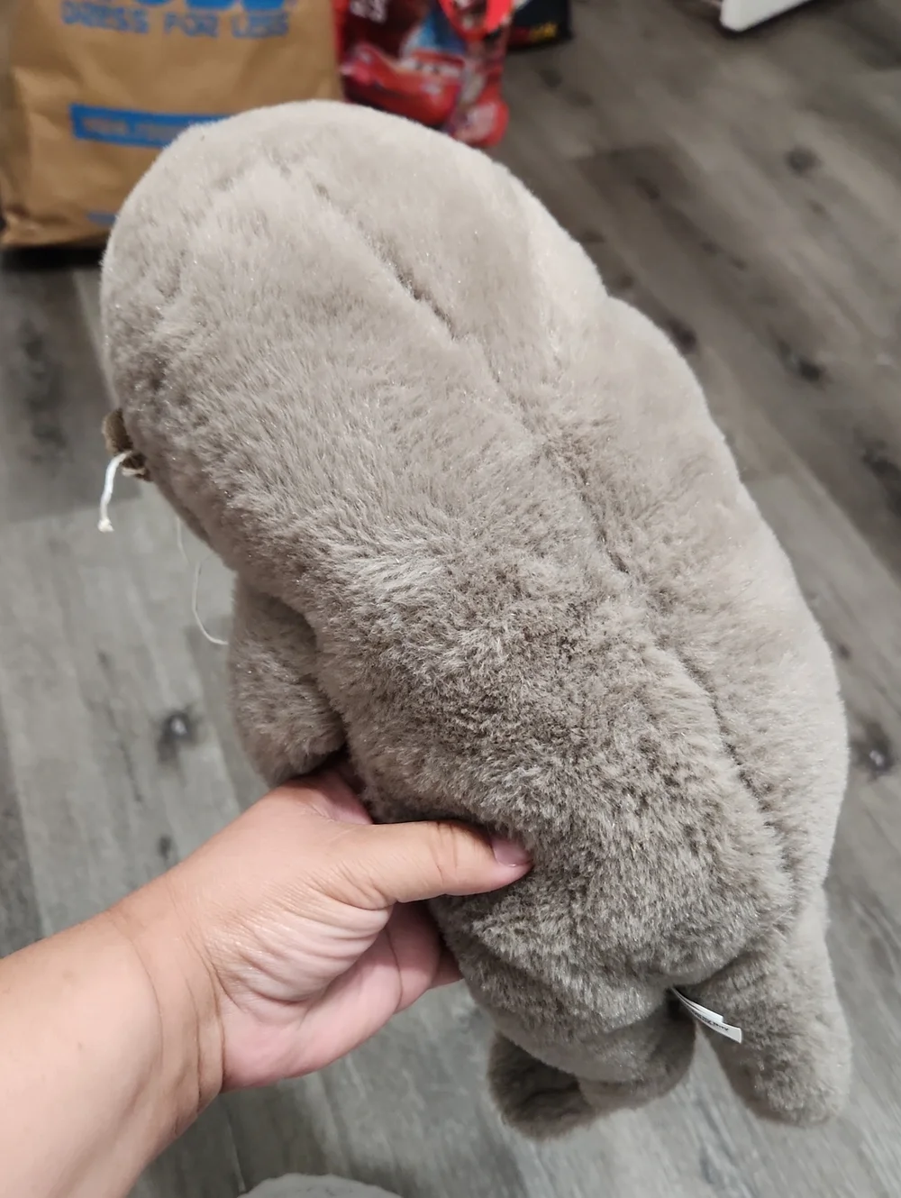 Plush Otter Holding Shell